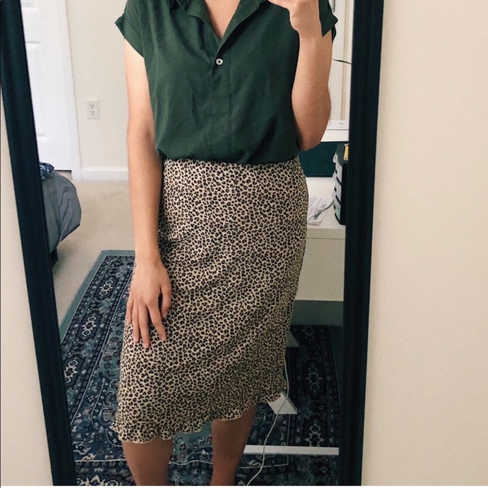 [SOLD] Liz Claiborne Collection print midi skirt